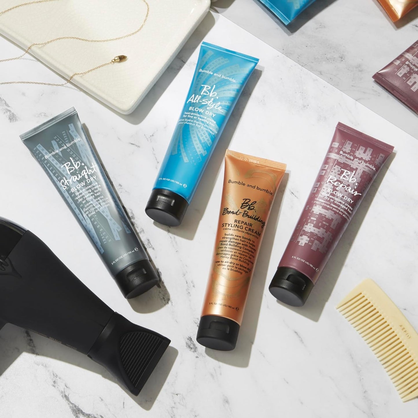 Bumble and bumble. All-Style Blow Dry Cream - Heat Protection & Anti-Frizz | Adds Bounce & Shine | 5 Fl Oz