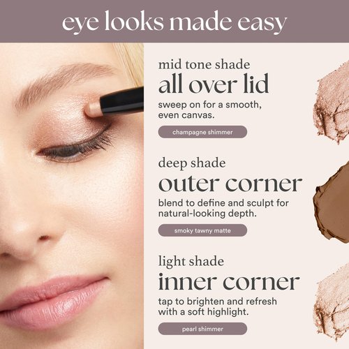Julep Eyeshadow 101 Cream-to-Powder Waterproof Shadow Stick – Beachy Matte – Long-Lasting, Crease-Proof, Soft Sandy Beige Matte Cream Eyeshadow with Built-in Smudger