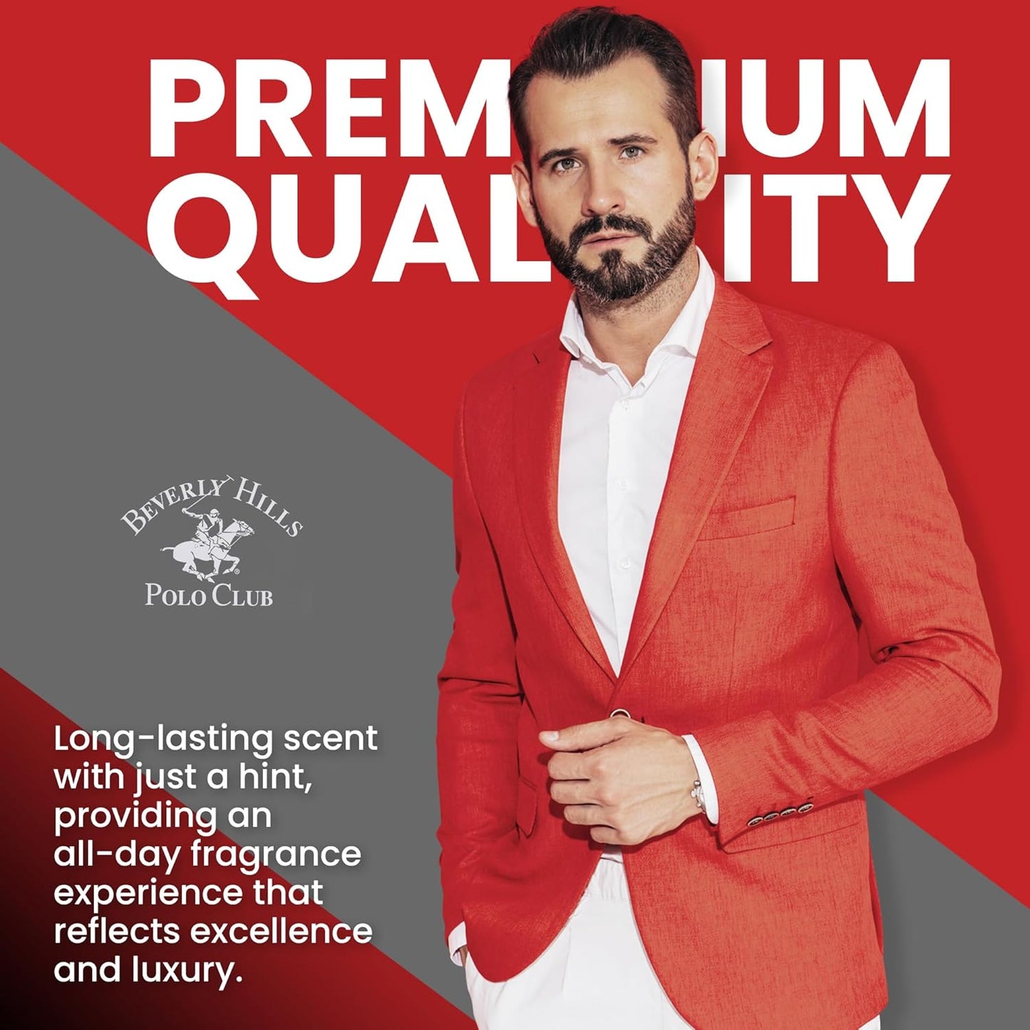 Beverly Hills Polo Club Blaze Men's Cologne Gift Set - 5-Piece Long-Lasting Spicy Woodsy Fragrance Collection