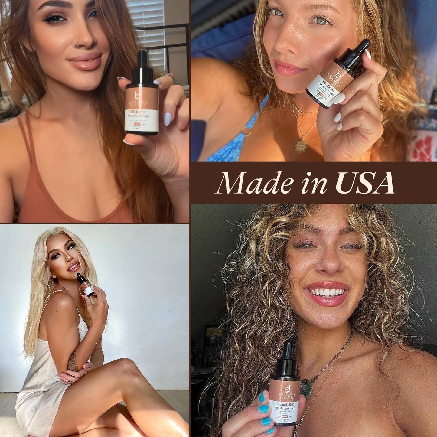 Skiennix Self Tanning Drops - Ultra Dark Face Tanner with Organic Ingredients | USA Made, Cruelty-Free