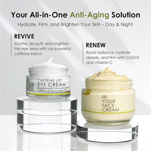 **IN YOUR FACE Cream - Luxurious Anti-Wrinkle Face Moisturizer with Coenzyme Q10 & Vitamin C - Deep Hydration for Youthful Skin**