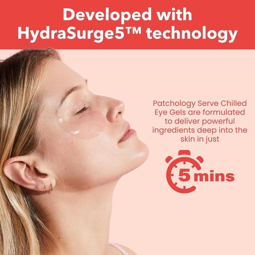 Patchology Serve Chilled Rosé Eye Patches - Hydrating & Antioxidant-Infused Masks for Dark Circles & Puffiness - 30 Pairs
