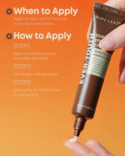 NINELESS Ever-Youth Eye Cream - Instant Lifting Technology with Niacinamide & Hyaluronic Acid | 0.5 fl oz
