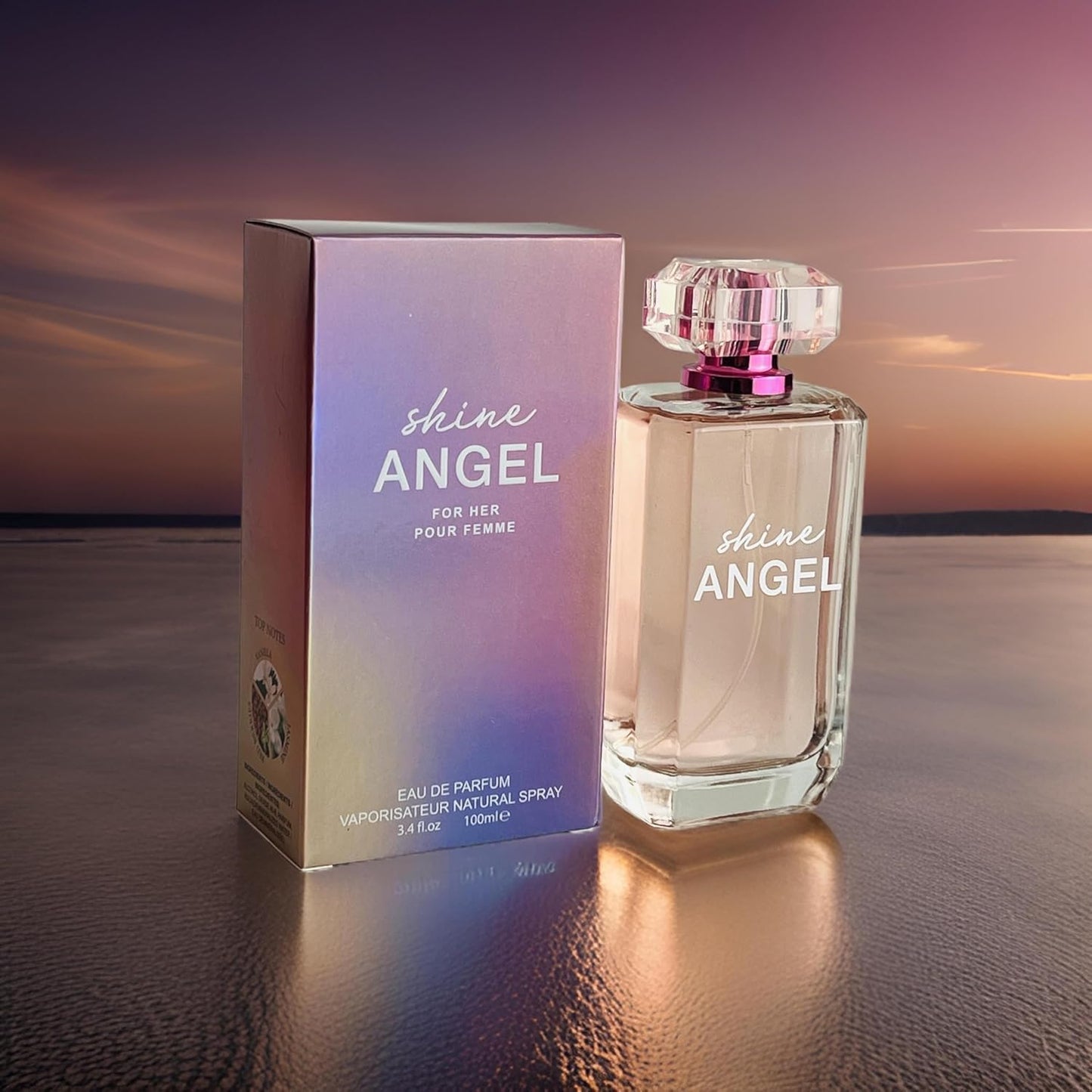 SHINE ANGEL Eau de Parfum for Women - 3.4 Fl Oz | Musk, Raspberry Nectar & Amber Fragrance
