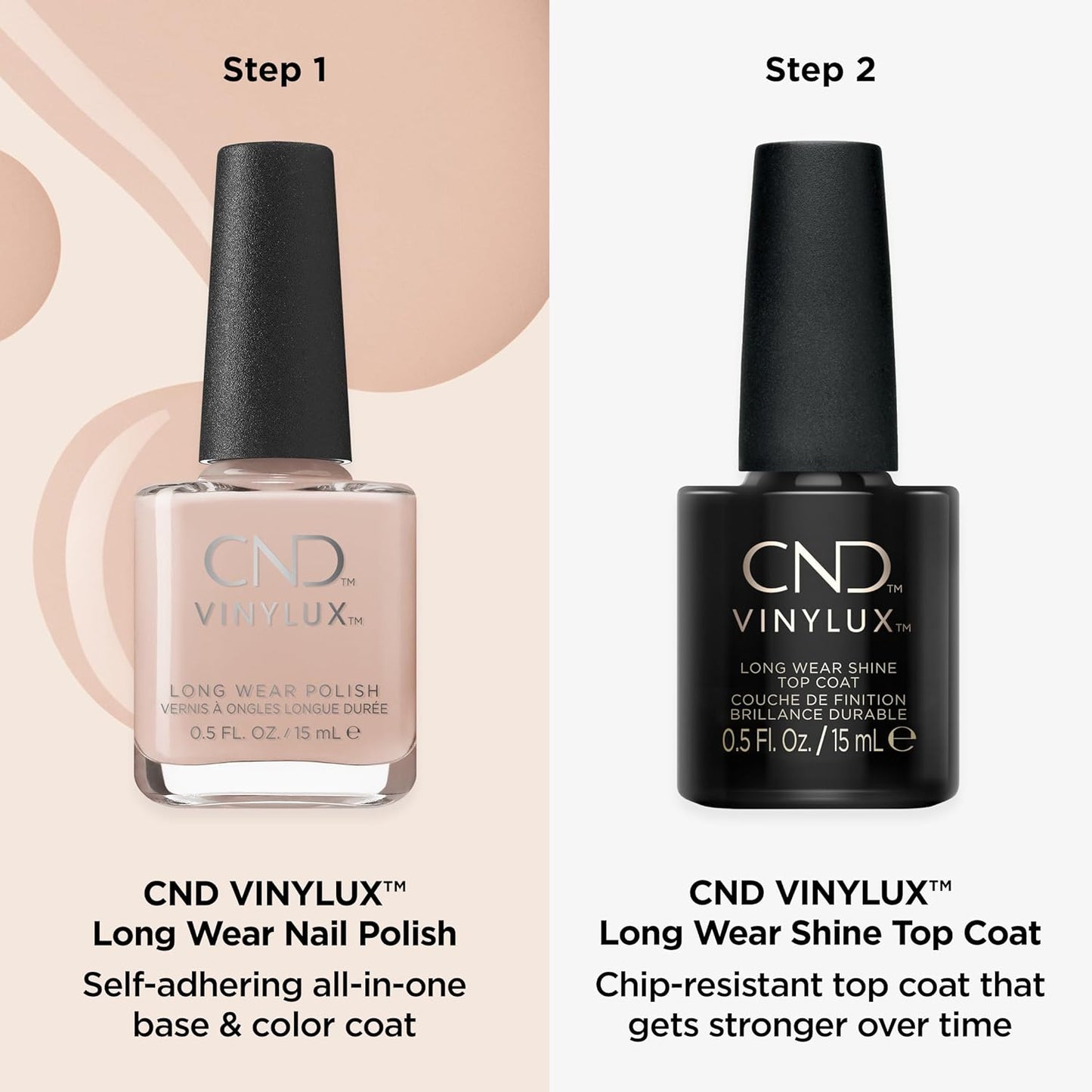 CND Vinylux Top Coat - Long Wear Shine, Quick Drying & Easy Removal | 0.5 Fl Oz