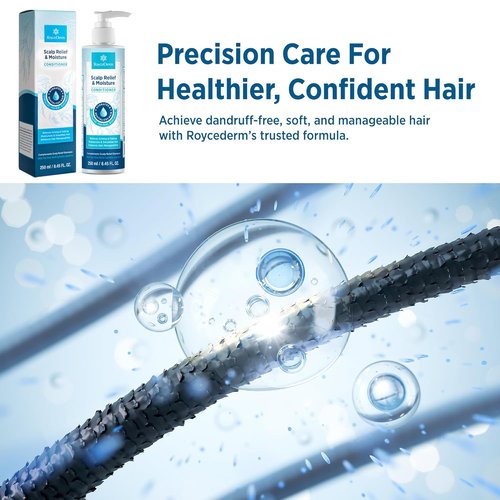 Roycederm Scalp Relief Conditioner - Hydrating Formula with Jojoba Oil & Aloe Vera for Dry, Itchy Scalp