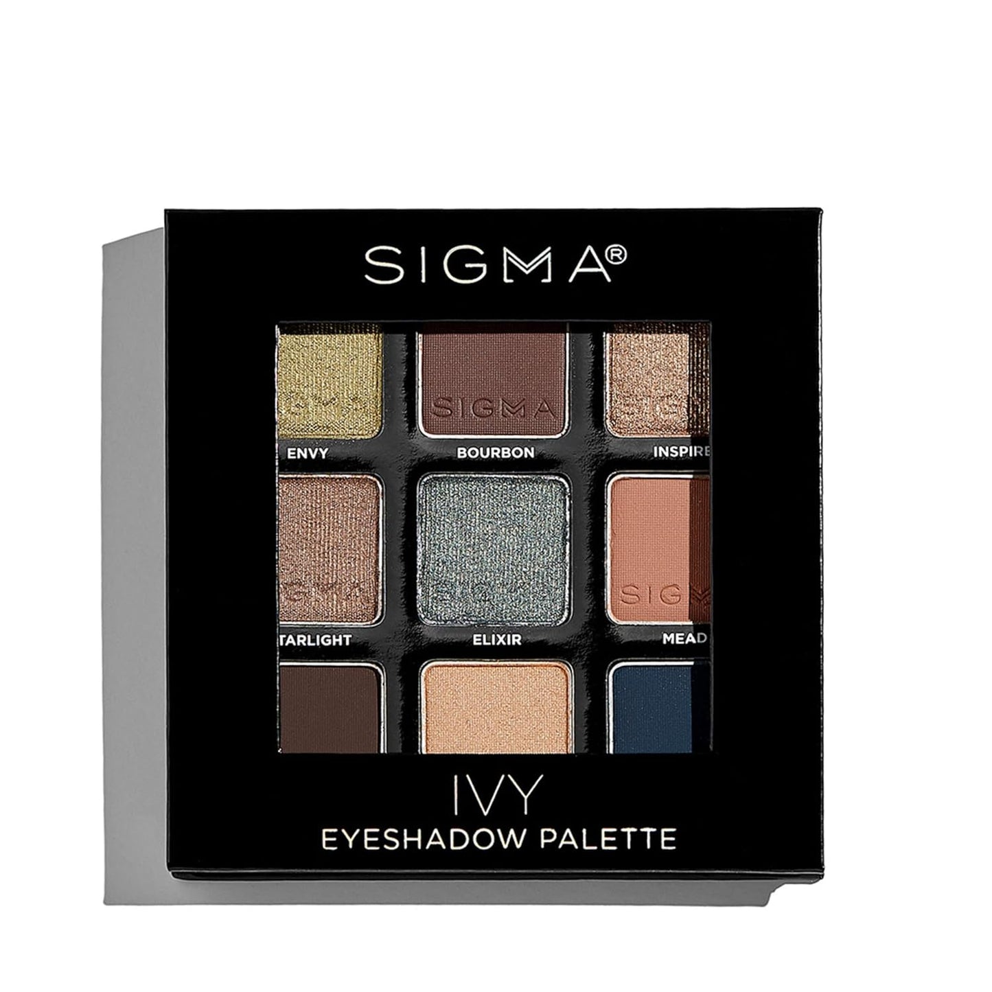 Sigma Beauty On-the-Go Eyeshadow Palette - Ivy | 9 Bold, Highly Pigmented Shades in Matte, Shimmer & Metallic Finishes