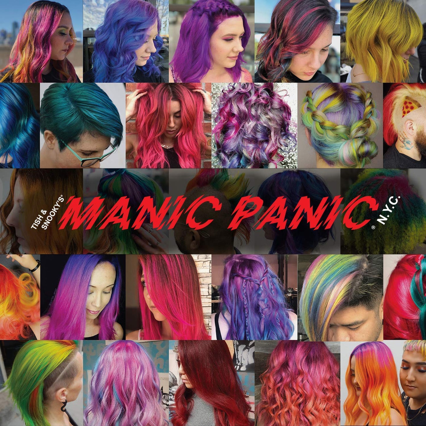 MANIC PANIC Rockabilly Blue Hair Color Spray - (Amplified) - Vivid Temporary Blue Cobalt Hair Dye - Sprays On Instantly & Washes Out (3.4oz) - Vegan Hair Dye For Adults & Kids of All Hair Types