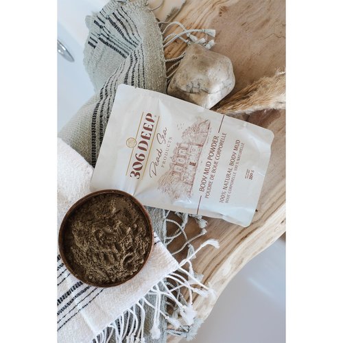 306 Deep Dead Sea Mud Dry Powder - 350 Grams Dead Sea Clay for Mud Masks for Face and Body, Face Masks Skincare for Sensitive Skin, Anti-Aging, and Skin Firming, Face Mask Mud with No Additives