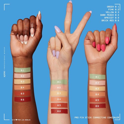 NYX Professional Makeup Pro Fix Stick - Green Correcting Concealer for Buildable Medium Coverage