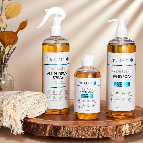 Dr. Lift Hand Soap - Moisturizing Liquid Soap with Plant Extracts & Vitamin E | Fresh Scent, 16 Fl Oz