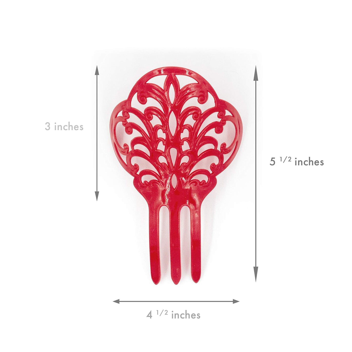 Ole Ole Flamenco Girl Comb for Hair Red Roja with Clip Earrings bundle Flamenco Dancer Spanish Combs Peineta Flamenca Ornamental Hair Pins