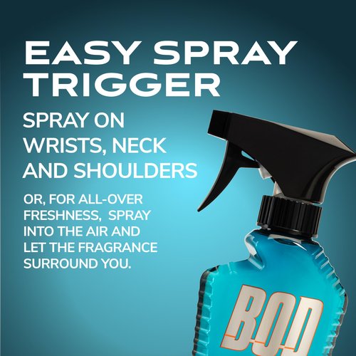 BOD man Fragrance Body Spray, Fresh Blue Musk, 8 fl oz