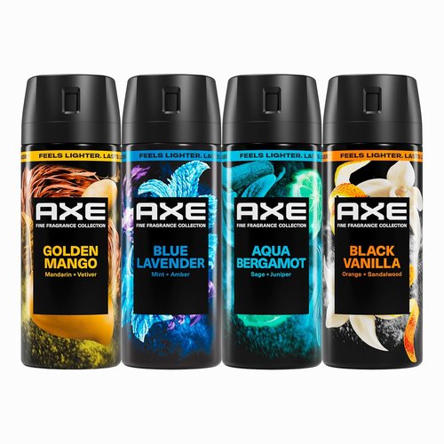AXE Body Spray - Mixed 4 Count | Stay Fresh for 72 Hours, Aluminum-Free, 2.9 oz