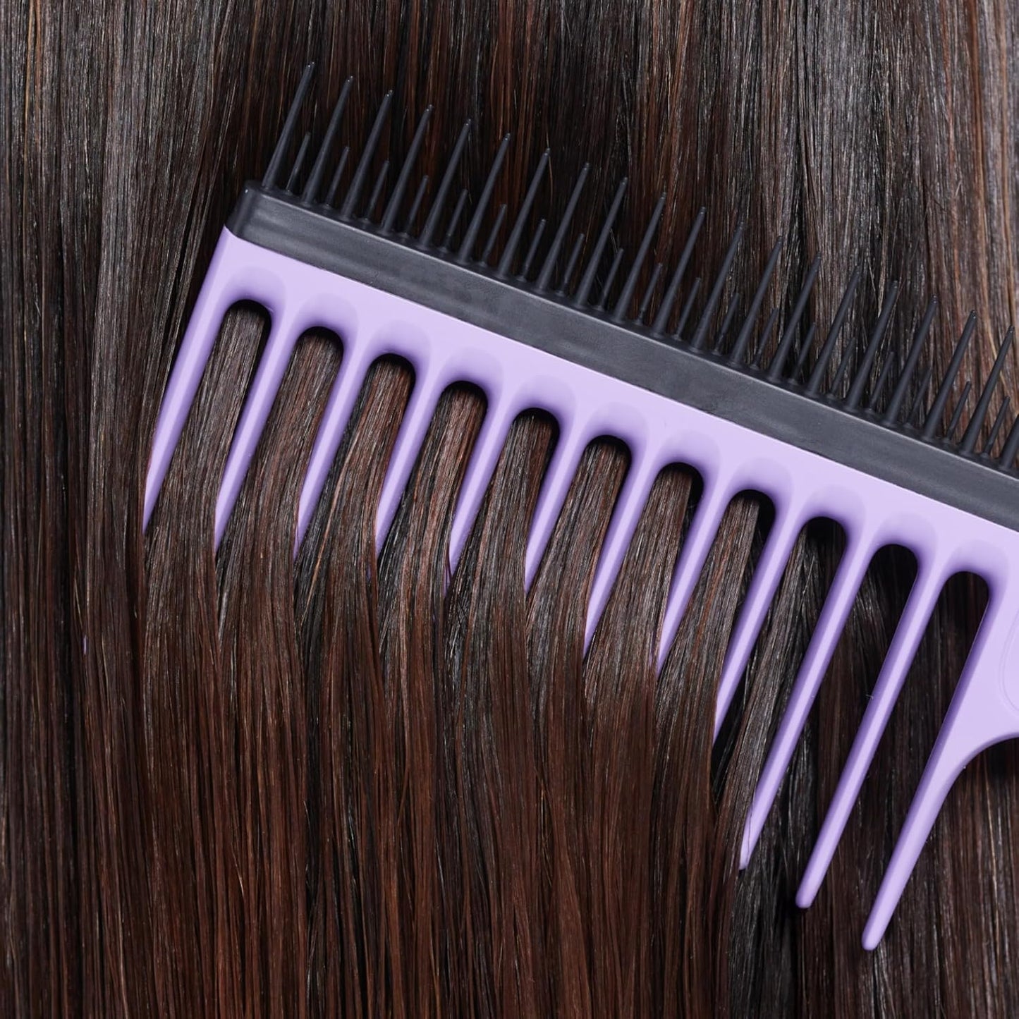 Tangle Teezer Wide Tooth Comb - Double-Sided Detangling Comb for Curly Hair | Lilac Color