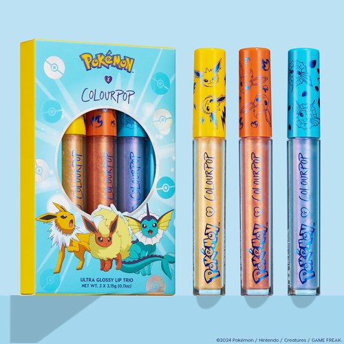 ColourPop | Pokémon x ColourPop Evolution Ultra Glossy Lip Trio - Vibrant Shades & High Shine