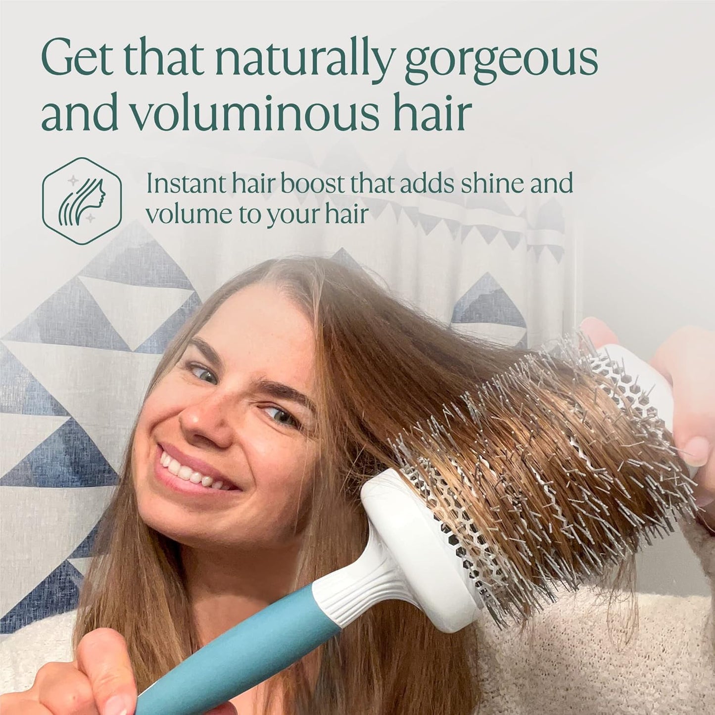 Skiennix Professional Round Brush - 2 Inch Ceramic Ion Thermal Barrel for Sleek Heat Styling & Volume