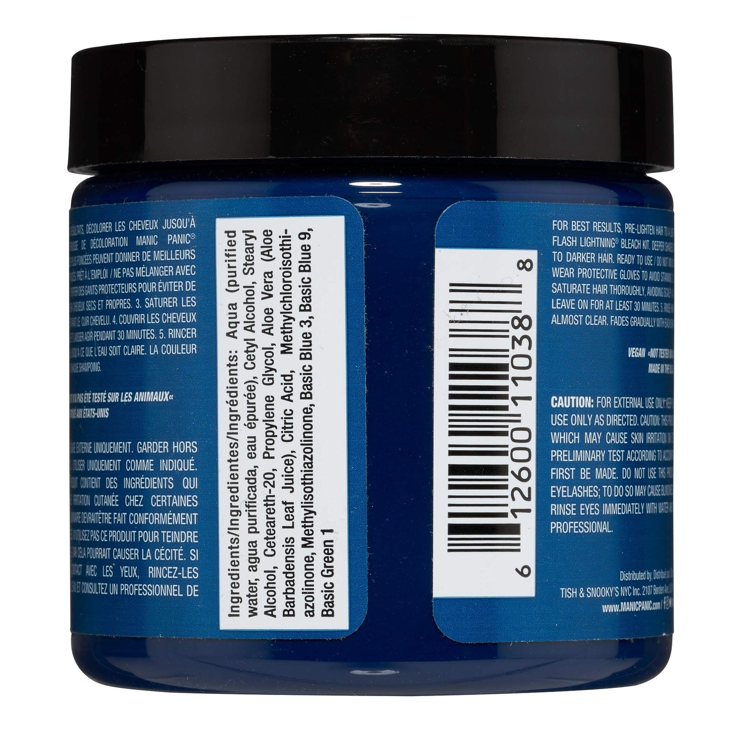 MANIC PANIC Voodoo Blue Hair Dye - Classic High Voltage - Semi Permanent Dark Cyan Hair Color With Greenish Undertones - Vegan, PPD And Ammonia-Free (4oz)