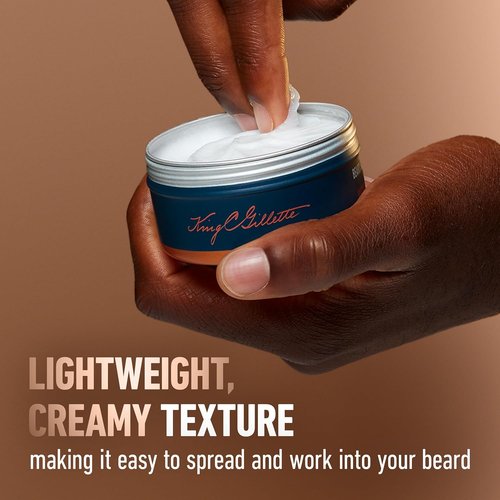 King C. Gillette Soft Beard Balm - Deep Conditioning with Cocoa Butter & Argan Oil, 3.4 oz