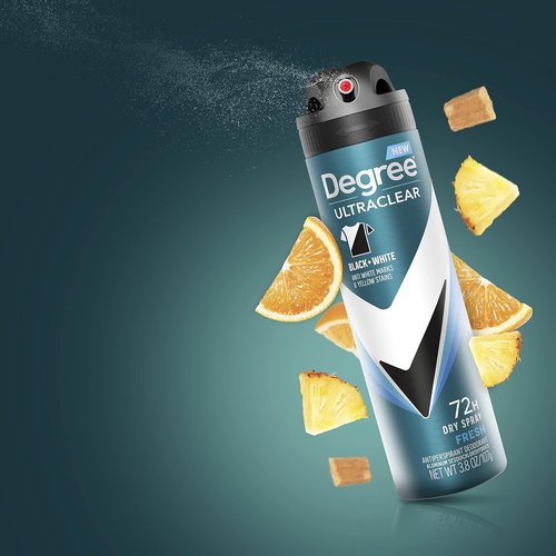 Degree Men Antiperspirant Spray - Black + White | 3 Count Instant Stain Protection, 3.8 oz