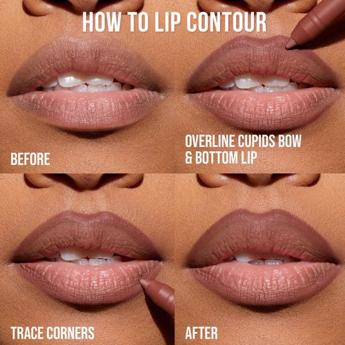 Huda Beauty Lip Contour Duo - Blushed Pinks | 2 Mini Lip Pencils in Muted Pink & Pinky Brown