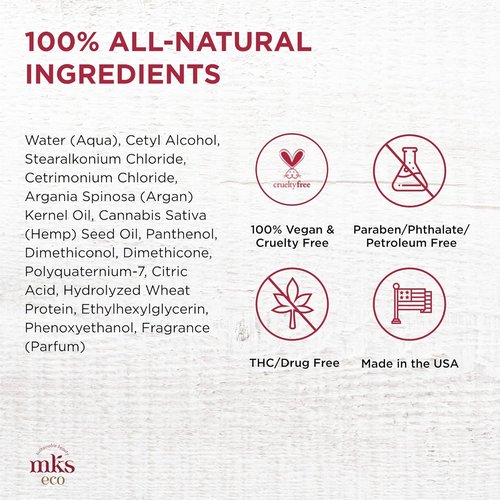 MKS Eco Nourish Shampoo - Cleanses, Strengthens & Repairs Fine Hair - Moroccan Argan Oil, Vegan & Cruelty-Free