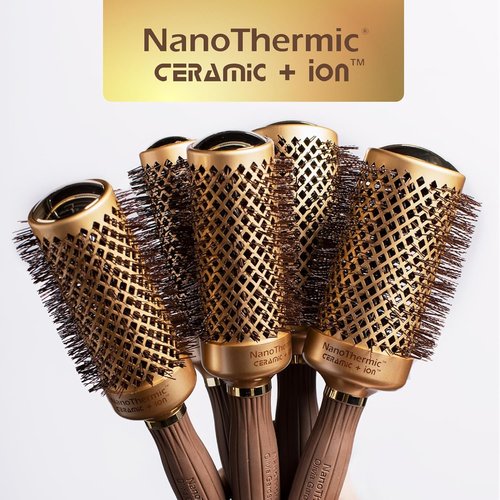Olivia Garden NanoThermic Round Thermal Hair Brush - Professional Blowout Tool for Normal to Thick Hair
