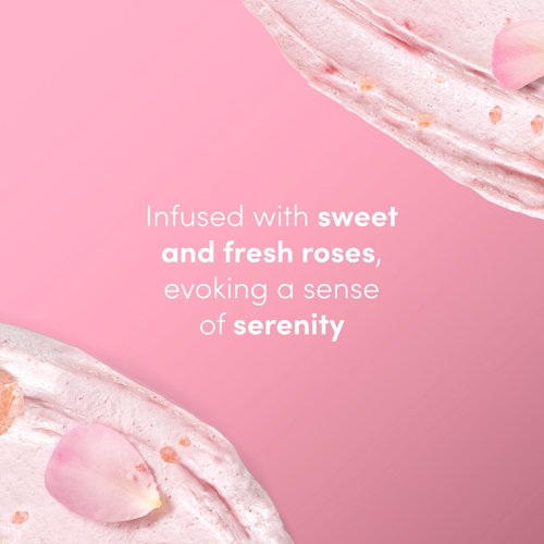 Dove Himalayan Salt & Rose Oil Body Scrub Exfoliates and Deeply Nourishes for Smooth, Radiant Skin 15 oz