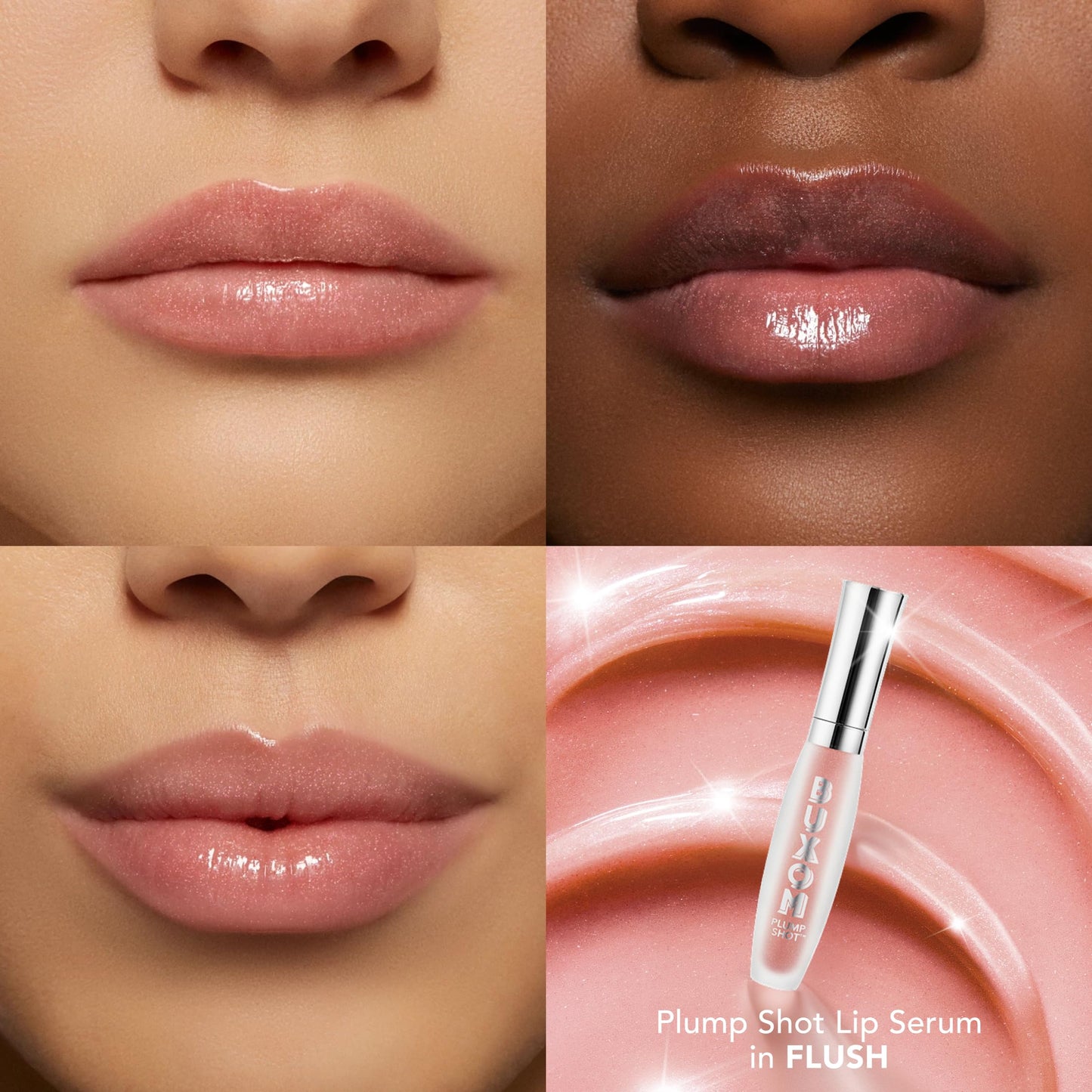 Buxom Plump Shot Peptide-Infused Lip Serum, Lip Plumping Gloss, Formulated with Advanced Peptides, Hyaluronic Acid, Avocado & Jojoba Oil