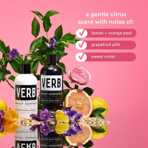 VERB Ghost Conditioner, 12 fl oz- Infused with Moringa Oil -Moisturizes Fine and Weighed Down Hair - Vegan, No Parabens or Harmful Sulfates
