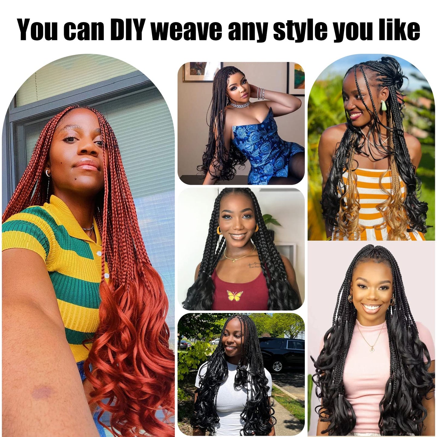 French Curl Braiding Hair Jet Black 10 Inch Wavy Braiding Hair Pre Stretched 8 Packs Long Curly Braiding Hair with Curly Ends French Curls Braiding Hair for Kids (20 Inch,1)