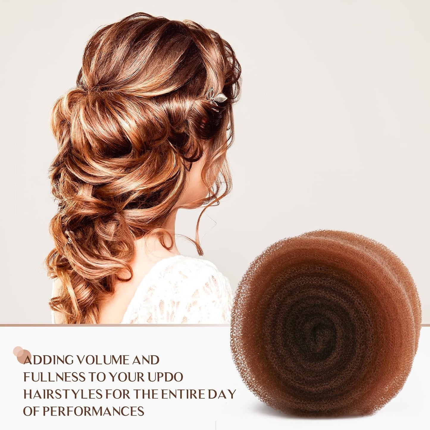 Hair Filler and Hairpins for Updo, Hair Sponge for Updo, Hair Padding,Hair Donuts for Updos, Volume Hair Bumps it Tool, Black