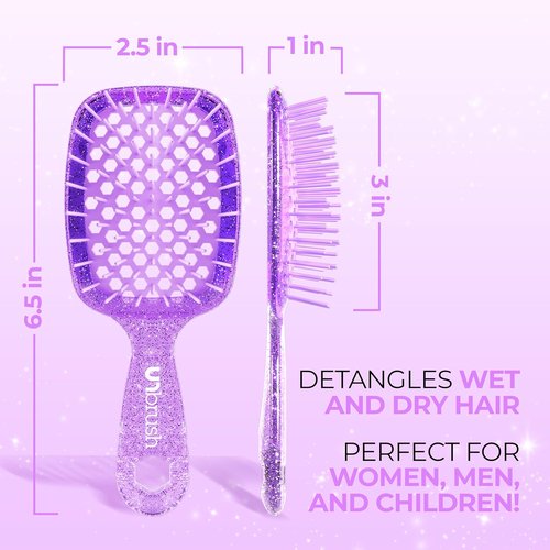 FHI Heat UNbrush Mini Detangler Brush - Pain-Free Brushing for All Hair Types | Lightweight & Anti-Static Bristles