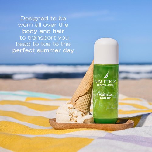 Nautica Vanilla Scoop Hair & Body Mist - Decadent Gourmand Scent with Pistachio & Cherry Blossom, 8 fl oz