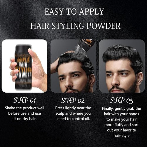 Goiple Hair Styling Powder - 3PCS Volumizing & Texturizing Powder for Men | Natural Look, Flexible Hold, 1.05oz