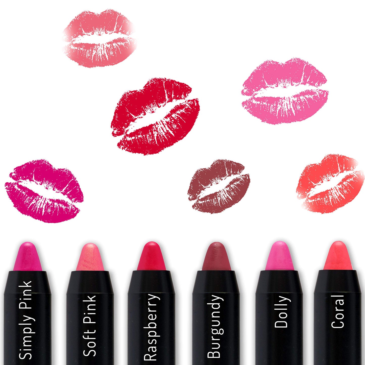 Natural Lipstick Crayon Pencil for Women High Pigment Tints, Cruelty Free, Organic Lipstick Made in USA, Safe, Nontoxic Lip Care Cosmetics (Raspberry)