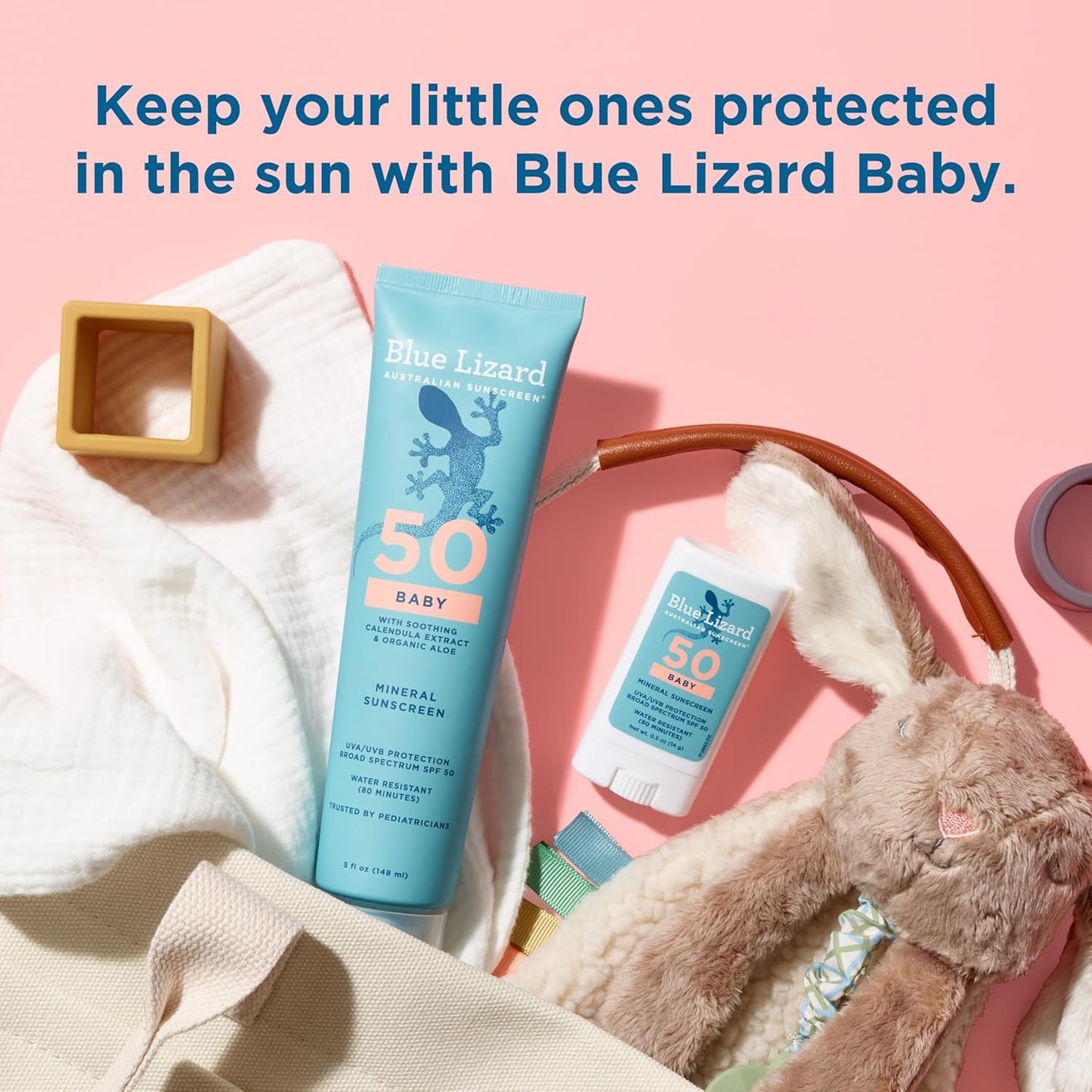 Blue Lizard BABY Mineral Sunscreen Stick - SPF 50+ Zinc Oxide, Water Resistant, Fragrance-Free | 0.5 oz