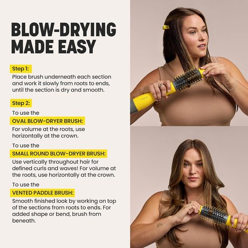 Drybar Blow-Dryer Shot Collection - Achieve Faster Blowouts with Volume & Less Frizz | Select Your Ideal Barrel Size