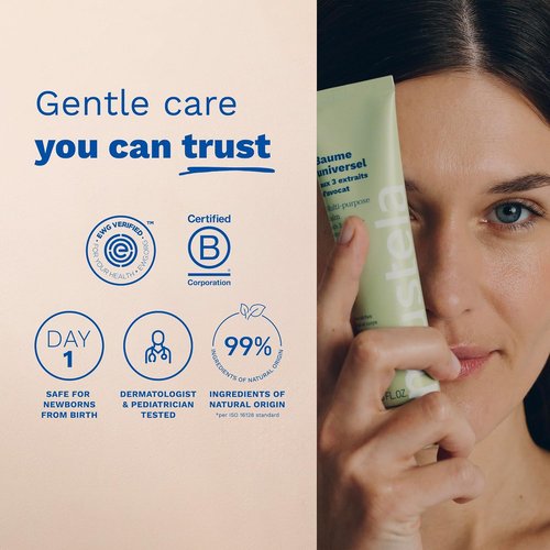 Mustela Multi-Purpose Balm - Natural Moisturizer with 3 Avocado Extracts for Face, Lips & Body | EWG Verified, Fragrance-Free, Vegan - 2.53 fl. oz.