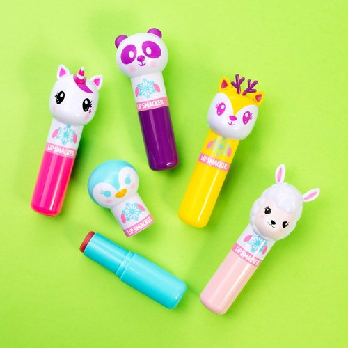 Lip Smacker Lippy Pals, Flavored Moisturizing & Smoothing Soft Shine Lip Balm, Hydrating & Protecting Fun Tasty Flavors, Cruelty-Free & Vegan - Holiday Collection