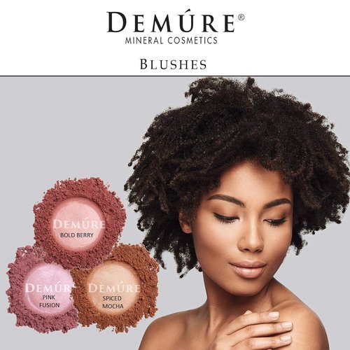 Demure Mineral Blush Powder - Bold Berry | Natural, Professional Finish | Cruelty-Free Formula