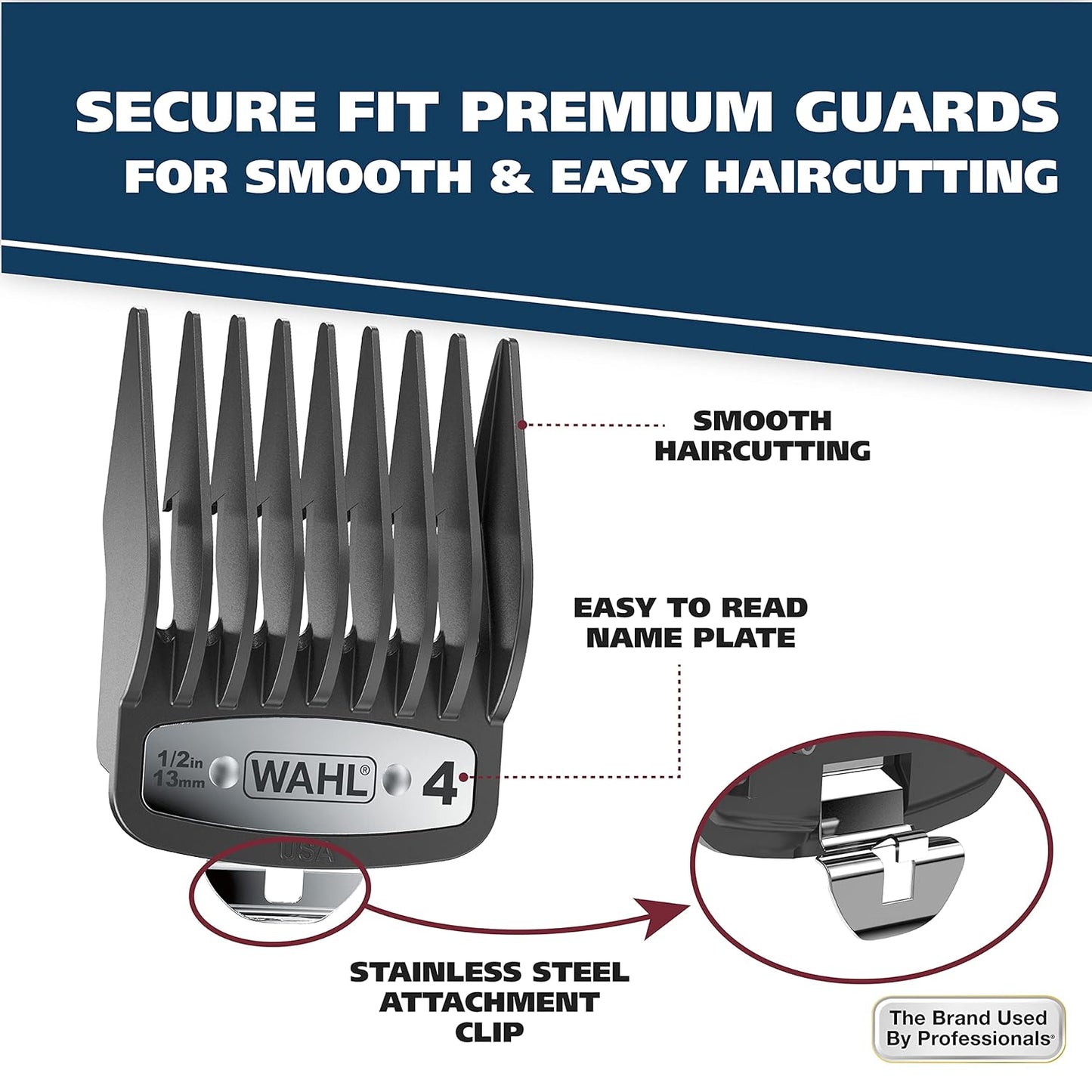 Wahl USA Elite Pro Hair Clipper - High-Performance Corded Grooming Kit for Men | Model 79602M