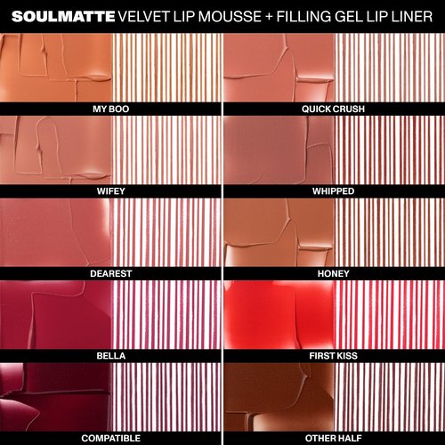 MORPHE Soulmatte Gel Lip Liner - Creamy Matte Formula for Precision Contouring - Whipped (0.007 oz)