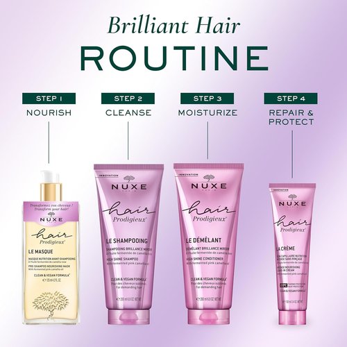 Nuxe Hair Prodigieux Pre-Shampoo Nourishing Mask - Intense Repair & Shine Treatment with Jojoba & Argan Oil | 4.2 Fl Oz