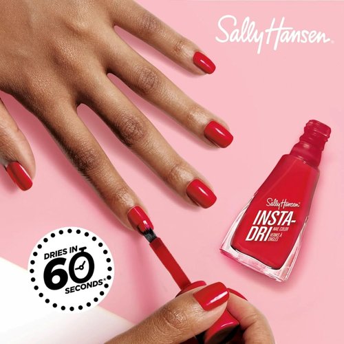 Sally Hansen Insta-Dri Nail Polish - Quick Dry, Long-Lasting, Streak-Free Shine | Opaque Glossy 390 That's A-Blazing! | Fiery Orange-Red Color