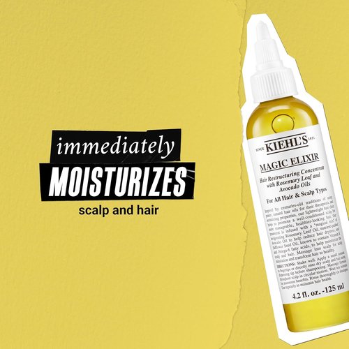 Kiehl's Magic Elixir Scalp & Hair Oil Treatment - Moisturizing Pre-Shampoo with Avocado & Rosemary Oil, 4.2 fl oz