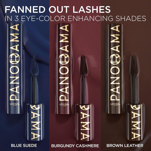L'Oreal Paris Voluminous Panorama Mascara - Brown, Volumizing & Lengthening, Longwear & Smudge-Resistant
