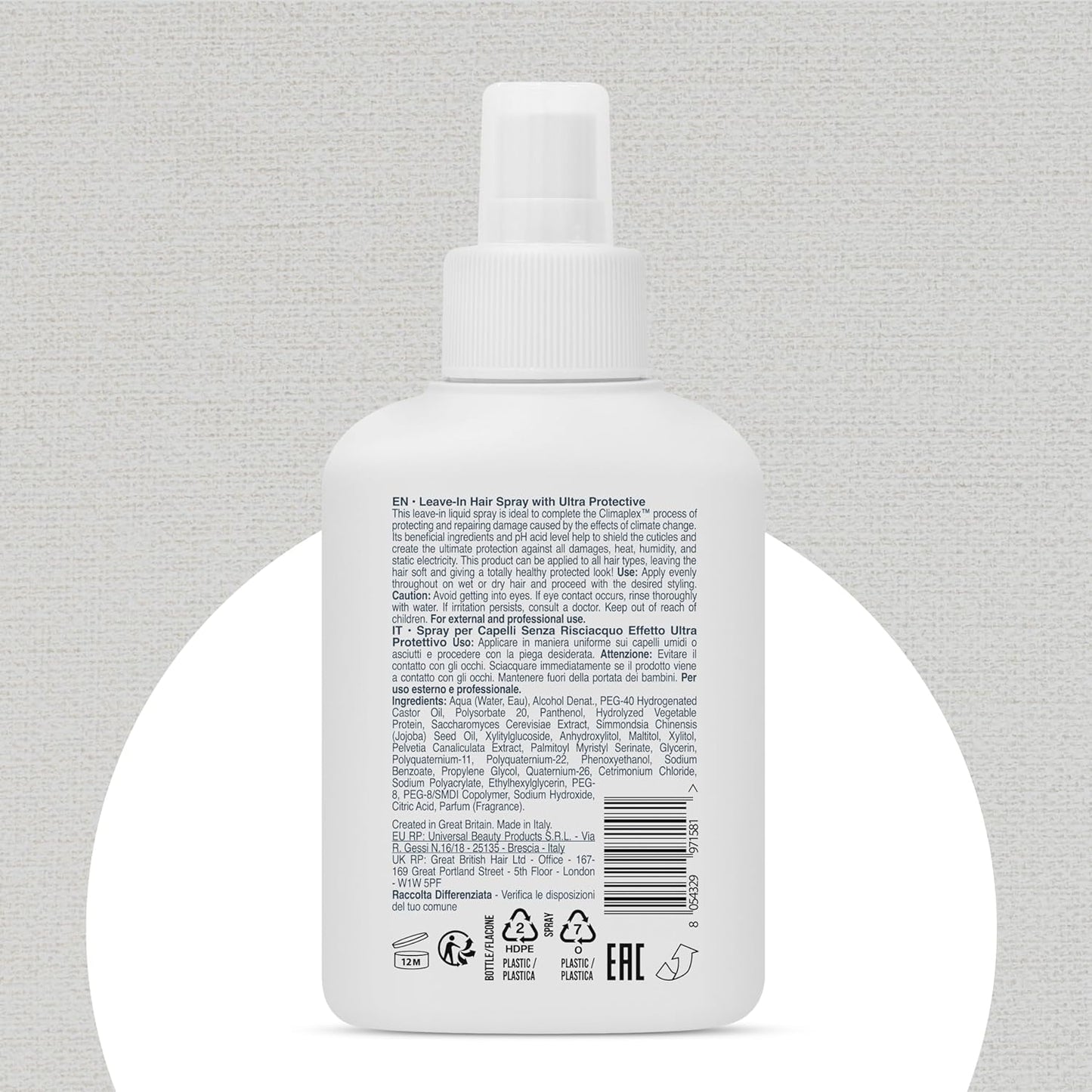Climaplex Leave-In Mist - Ultra Protection for Frizz Control & Shine - 5.07 oz Hydrating Formula