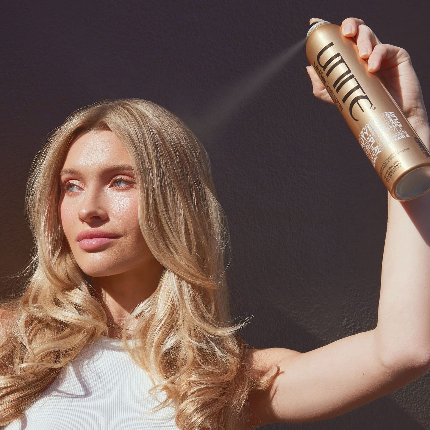 UNITE Hair Lé:Play Hairspray - Flexible Medium Hold Styling Spray with Thermal Protection - 10 Oz