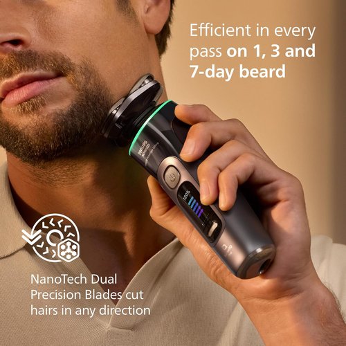 Philips Norelco Shaver i9000 Prestige - Ultra Wet & Dry Electric Shaver with SenseIQ Pro Technology | Dark Slate Finish, Triple Lift & Cut System
